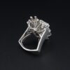 Andrew Grima Platinum 8.25 cttw Pave Diamond Cluster Ring Size 9 GIA, view 6