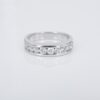 14k White Gold 3.8 ctw Diamond Engagement Ring Bridal Set Sz 6 Euro Shank, view 5