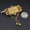 Antique 1850s 14k Gold Arch of Titus Micro Mosaic Inlay Brooch, view 6
