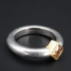 Matthew Trent Platinum 18k Gold Orange Sapphire "Donut" Ring Size 5.25, view 5