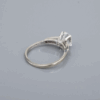 Vintage Diamond Engagement Ring 14k White Gold Solitaire Size 7 Vintage, view 4