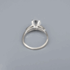Vintage Diamond Engagement Ring 14k White Gold Solitaire Size 7 Vintage, view 5