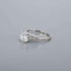 Vintage Diamond Engagement Ring 14k White Gold Solitaire Size 7 Vintage, view 3