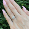 Vintage Diamond Engagement Ring 14k White Gold Solitaire Size 7 Vintage, view 2