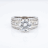 14k Diamond Engagement Ring White Gold Ideal Cut 3 ctw Size 8 EGL J SI1, view 2