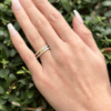 14k Diamond Rainbow Sapphire Band Ring White Gold Size 7.25 NWOT, view 12