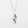 14k Diamond Necklace Juno Lucina White Gold Pendant 18" Push Present, view 5