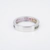 14k Diamond Rainbow Sapphire Band Ring White Gold Size 7.25 NWOT, view 9
