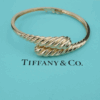 Tiffany & Co. 14k Yellow Gold Bypass Bangle Bracelet 6.5" Hinge Retired, view 1
