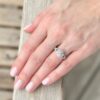 14k Diamond Engagement Ring Double Halo White Gold 0.8ct Size 7 VS1 NWOT, view 7