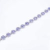 14k White Gold Tanzanite Diamond Bracelet Natural 7" Vintage, view 5