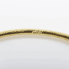 18k Diamond Station Bangle Bracelet Yellow Gold 7.5" Textured Vintage, view 3