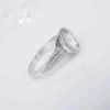 14k Engagement Ring Band Moissanite White Gold Size 7.75, view 9