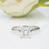 14k Gold 1ct Diamond Engagement Ring Solitaire Princess H VS1 Size 6.5, view 1