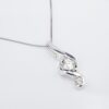 14k Diamond Necklace Juno Lucina White Gold Pendant 18" Push Present, view 1