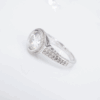 14k Engagement Ring Band Moissanite White Gold Size 7.75, view 7
