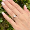 14k Gold 1ct Diamond Engagement Ring Solitaire Princess H VS1 Size 6.5, view 9