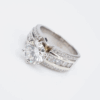 14k Diamond Engagement Ring White Gold Ideal Cut 3 ctw Size 8 EGL J SI1, view 3
