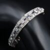 Art Deco Sapphire Diamond Bracelet Platinum Antique 9 carats 7.25", view 4