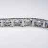 Art Deco Sapphire Diamond Bracelet Platinum Antique 9 carats 7.25", view 9