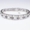 Art Deco Sapphire Diamond Bracelet Platinum Antique 9 carats 7.25", view 5