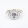 14k GIA Diamond Engagement Ring D SI1 2-Tone Gold Halo 2.4 ctw Size 5.75, view 4