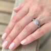 14k Diamond Engagement Ring Double Halo White Gold 0.8ct Size 7 VS1 NWOT, view 8