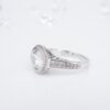 14k Engagement Ring Band Moissanite White Gold Size 7.75, view 6