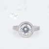 14k Engagement Ring Band Moissanite White Gold Size 7.75, view 11