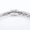 3ct Natural Pave Diamond Hinged Bangle Bracelet 14k White Gold 7" Classic, view 5