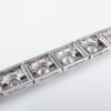Art Deco Sapphire Diamond Bracelet Platinum Antique 9 carats 7.25", view 10