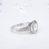 14k Engagement Ring Band Moissanite White Gold Size 7.75, view 8