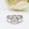 14k Diamond Engagement Ring White Gold 1.5 ctw Size 5.75 Natural Classic, view 1