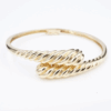 Tiffany & Co. 14k Yellow Gold Bypass Bangle Bracelet 6.5" Hinge Retired, view 4
