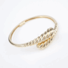 Tiffany & Co. 14k Yellow Gold Bypass Bangle Bracelet 6.5" Hinge Retired, view 3
