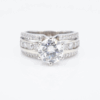 14k Diamond Engagement Ring White Gold Ideal Cut 3 ctw Size 8 EGL J SI1, view 1