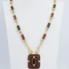 Tiffany Co 18k Carved Carnelian Onyx Inlay Pendant Necklace 28" Rare, view 8