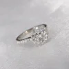 14k White Gold 1.01 carat Diamond Engagement Ring Halo J SI2 Size 6.5 GIA, view 11