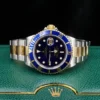 2004 Rolex Submariner 18k SS Date 16613 Blue Dial 40mm Full Set Box Papers, view 4