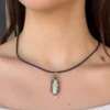 Antique 18k Opal Diamond Ruby Pendant Yellow Gold Fitted Box, view 3