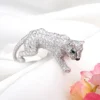 Vintage 18k Panthere De Cartier Diamond Emerald Onyx Walking Panther Ring, view 1