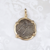 14k Gold Bezel 1715 Fleet Cob Silver Coin Shipwreck 2 Reales 1692 Recast, view 1