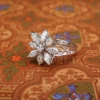 Asprey Diamond Ring Daisy Heritage Cluster 18k White Gold Size 6.5, view 8