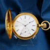 1880s 18k Yellow Gold Patek Philippe Co Pocket Watch MW Shaw Tx Dbl Hunter, view 1