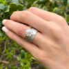 Diamond Engagement Ring Platinum 3ctw Modern Solitaire Size 5 Heavy, view 3