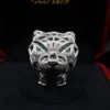 Cartier Panthère de Cartier 18k White Gold Diamond Ring Size 65 w/ Box, view 5