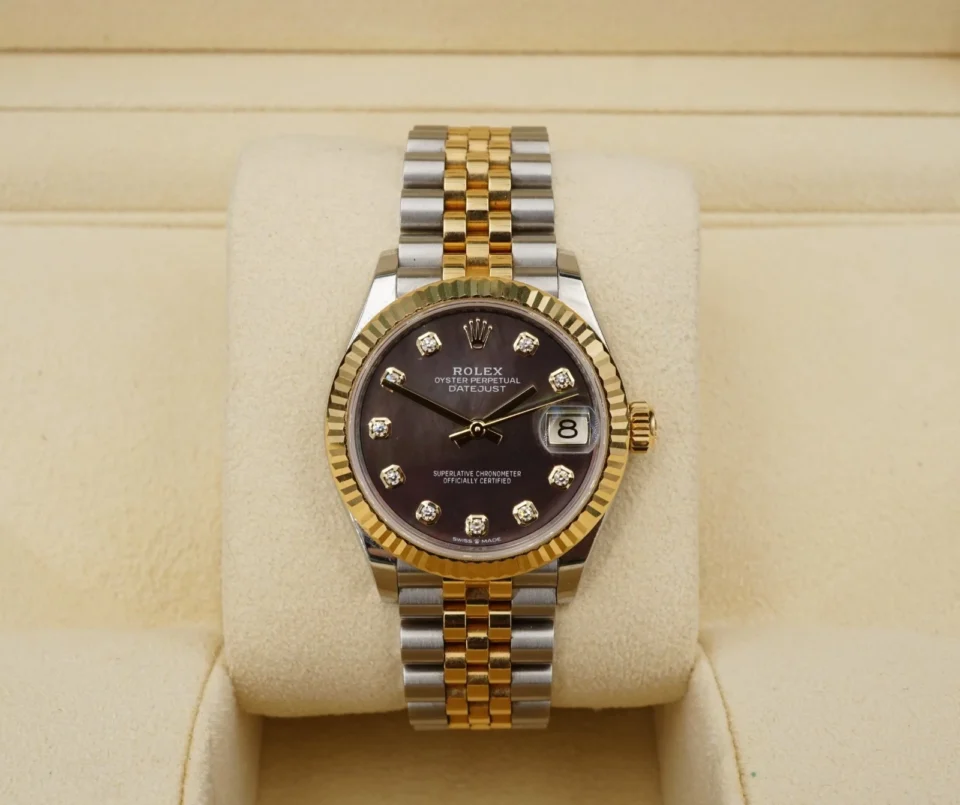 Rolex Datejust 31mm 2024 278273 Jubilee Fluted Black MOP Diamond Box Card, view 2
