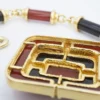 Tiffany Co 18k Carved Carnelian Onyx Inlay Pendant Necklace 28" Rare, view 10