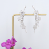 Van Cleef Arpels Folie de Pres Flower Diamond Earrings 18k 2" w/ Box, view 8