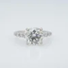 14k Classic 2.4 ctw Diamond Engagement White Gold Ring GIA Size 5, view 2